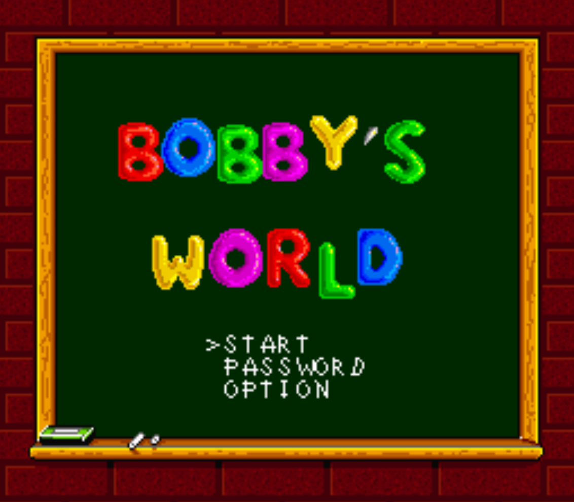 Bobbys World Title Screen
